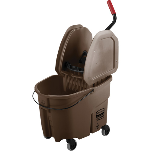 WaveBrake&reg; Mop Bucket & Wringer Combo Pack, Down Press, 8.75 US Gal.(35 Quart), Brown We Share Industrial Supply