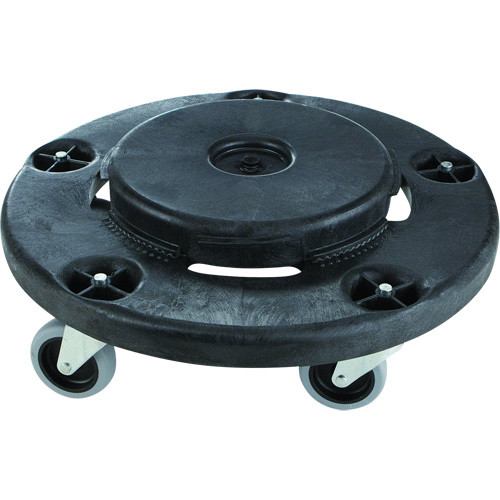 Socle roulant silencieux Brute, Poly&eacute;thyl&egrave;ne, Noir, Convient aux contenants 26-1/2" dia. We Share Industrial Supply
