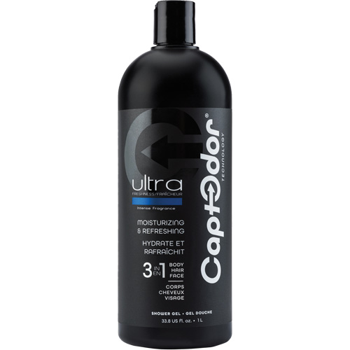 Gel douche 3 en 1, 1000 ml, Ultra fraîcheur, Bouteille We Share Industrial Supply