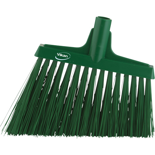 T&ecirc;te de balai oblique, Crins Extra-ferme, 12", Polyester, Vert We Share Industrial Supply