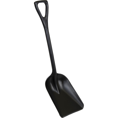 One-Piece Hygienic Shovel, 10" x 6" Blade, 37-1/2" Length, Plastic, Black We Share Industrial Supply