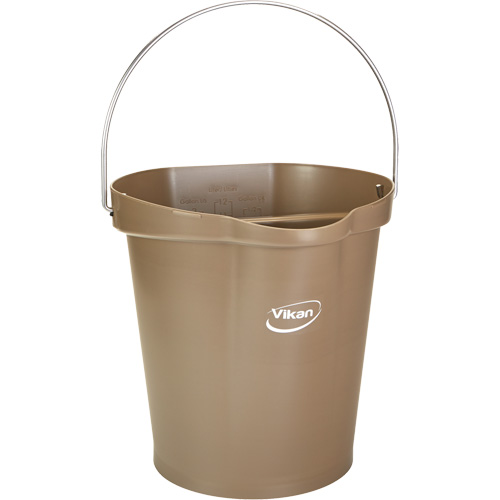 Seau pour l'hygi&egrave;ne des aliments, Brun, 3 gal. US We Share Industrial Supply