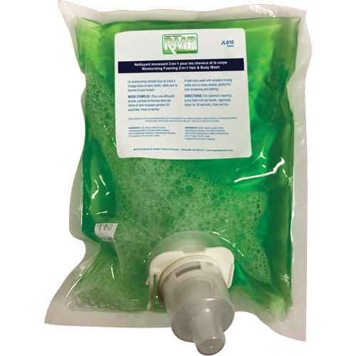 Savon hydratant pour le corps et les cheveux, 1 L, Pomme verte, Sac-cartouche We Share Industrial Supply