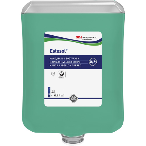 Savon pour les mains, les cheveux et le corps Estesol, 4000 ml, For&ecirc;t tropicale, Cartouche en plastique We Share Industrial Supply