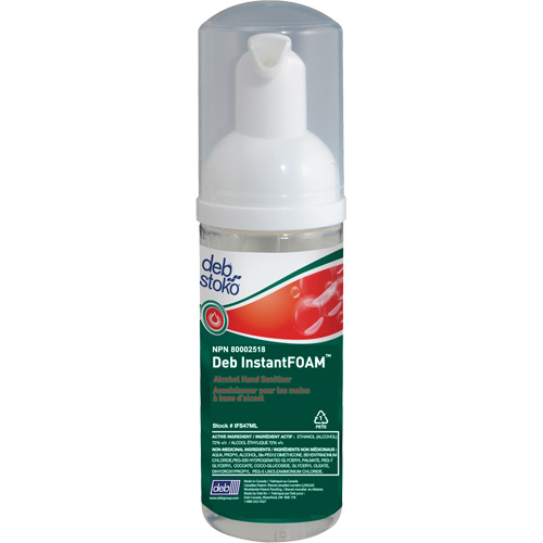 InstantFoam&reg; Hand Sanitizer, 47 ml, Pump Bottle, 70% Alcohol We Share Industrial Supply