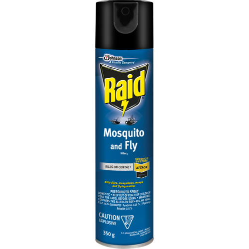 Raid&reg; Mosquito & Fly Killer, 350 g, Solvent Base We Share Industrial Supply