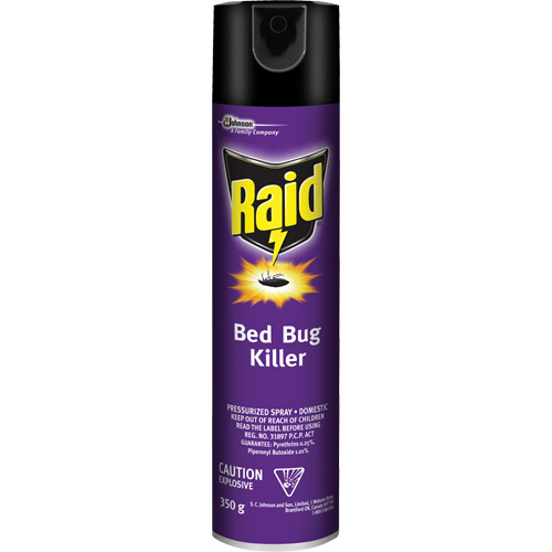 Raid&reg; Bed Bug Killer Insecticide, 350 g, Aerosol Can, Solvent Base We Share Industrial Supply