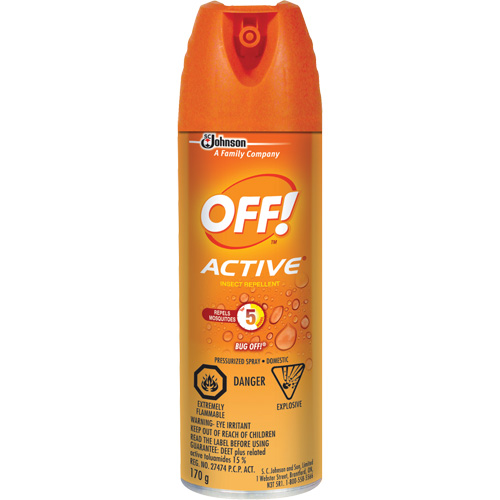Insectifuge Off! Active, DEET &agrave; 15 %, A&eacute;rosol, 170 g We Share Industrial Supply
