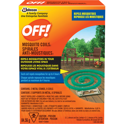 OFF! Mosquito Repellent Coils, DEET Free, Coil, 84.56 g We Share Industrial Supply