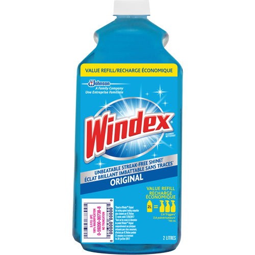 Recharge de nettoyant pour vitres Windex, 2 L, Bouteille We Share Industrial Supply