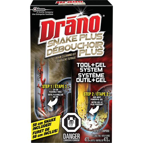 Trousse de furet et gel d&eacute;boucheur pour tuyaux de Drano We Share Industrial Supply