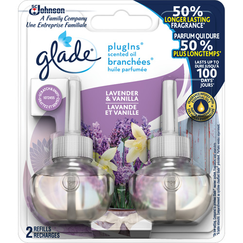 Glade&reg; PlugIns&reg; Scented Oil Refills, Lavender & Vanilla, Cartridge We Share Industrial Supply