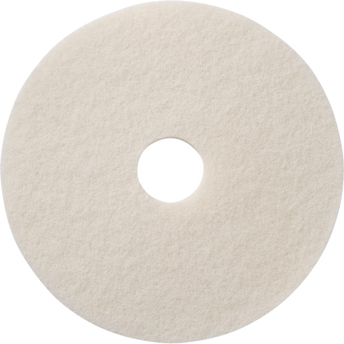 Tampons &agrave; polir pour planchers, 12", Polissage, Blanc We Share Industrial Supply