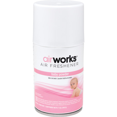 AirWorks&reg; Metered Air Fresheners, Fresh Baby Powder, Aerosol Can We Share Industrial Supply