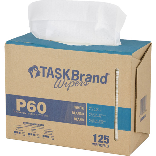 Chiffons de premi&egrave;re qualit&eacute; P60 TaskBrand, Tout usage, 16-3/4" lo x 8-1/4" la We Share Industrial Supply