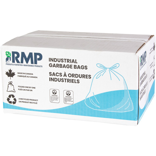Contractor Garbage Bags, 2X Strong, 35" W x 50" L, 1.9 mils, Black, 194 L (44 Gal.) Capacity We Share Industrial Supply