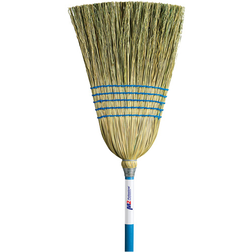Light-Duty Indoor/Outdoor Corn Broom, 5-String, Wood Handle We Share Industrial Supply