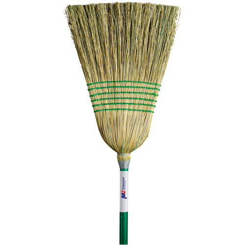 Light-Duty Corn Broom, 6-String, Wood Handle We Share Industrial Supply
