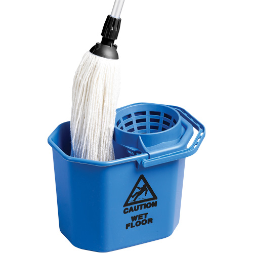 Heavy-Duty Mop Cone Pail, Strainer, 3 US Gal. (12 Quart), Blue We Share Industrial Supply