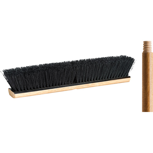 Balai-brosse avec manche, 18", Moyen, Soies Tampico We Share Industrial Supply