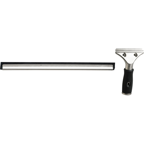 Window Squeegee with Handle, 18", Rubber, Stainless Steel Frame We Share Industrial Supply