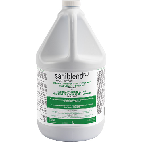 SaniBlend Ready-To-Use Disinfectant & Sanitizer, 4 L, Jug We Share Industrial Supply