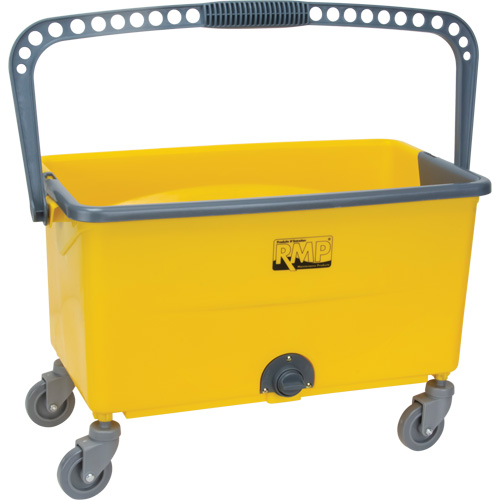 Microfibre Mop Bucket & Wringer, Strainer, 11 US Gal. (44 Quart), Yellow We Share Industrial Supply