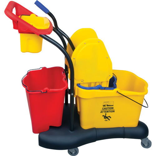 Multifunctional Mop Trolley, Down Press, 9.5 US Gal.(38 Quart), Yellow We Share Industrial Supply