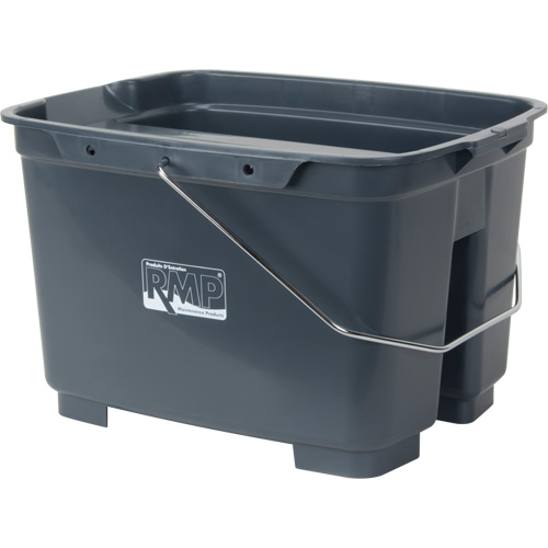 Dual Compartment Bucket, 4.75 US Gal. (19 qt.) Capacity, Grey We Share Industrial Supply
