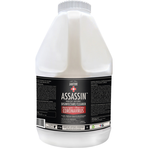 Nettoyant d&eacute;sinfectant pr&ecirc;t &agrave; l'emploi Janitori Assassin, 4 L, Cruche We Share Industrial Supply