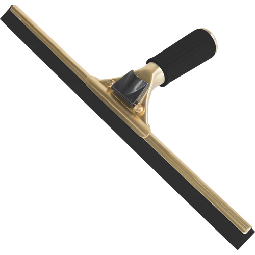 Handheld Window Squeegee, 14", Rubber, Brass Frame We Share Industrial Supply