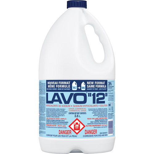 Javellisant liquide, 3,6 L, Cruche We Share Industrial Supply