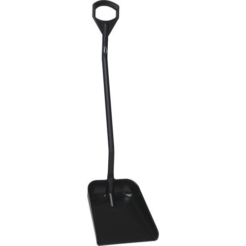 Ergonomic Large Blade Shovel, 51" Length, Plastic, Black We Share Industrial Supply