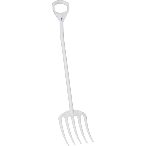 Fourche hygi&eacute;nique, Longueur de 49", Plastique, Blanc We Share Industrial Supply