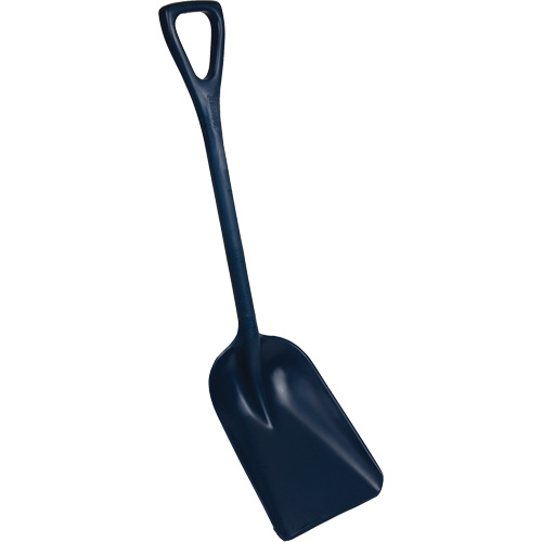 Pelle monobloc perceptible par d&eacute;tecteur de m&eacute;tal, Lame 10" x 14", Longueur de 37-1/2", Plastique, Bleu We Share Industrial Supply