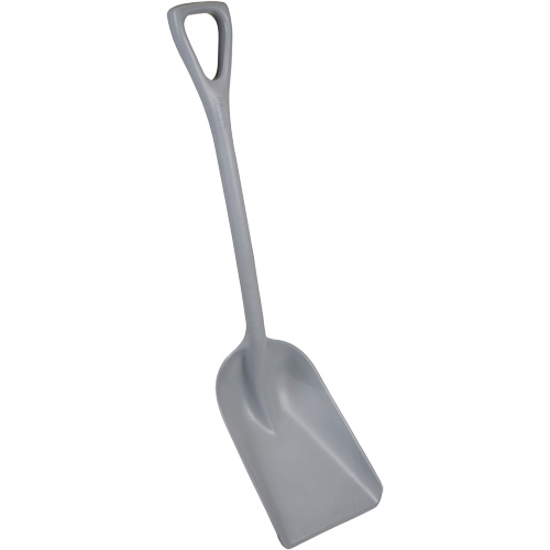 One-Piece Metal Detectable Shovel, 10" x 14" Blade, 37-1/2" Length, Plastic, Grey We Share Industrial Supply
