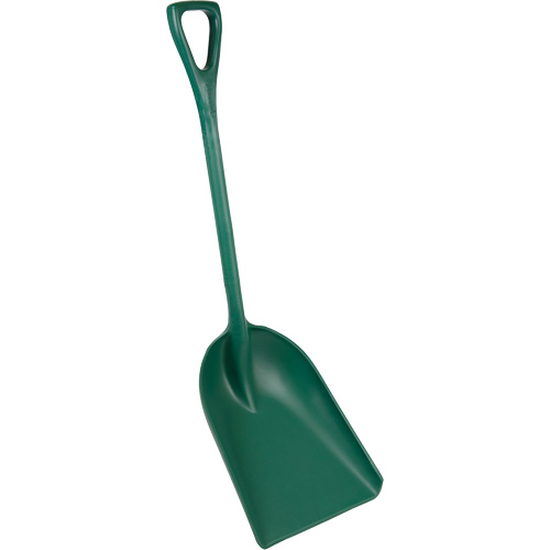 Pelle monobloc perceptible par d&eacute;tecteur de m&eacute;tal, Lame 13-3/4" x 17", Longueur de 42-1/2", Plastique, Vert We Share Industrial Supply