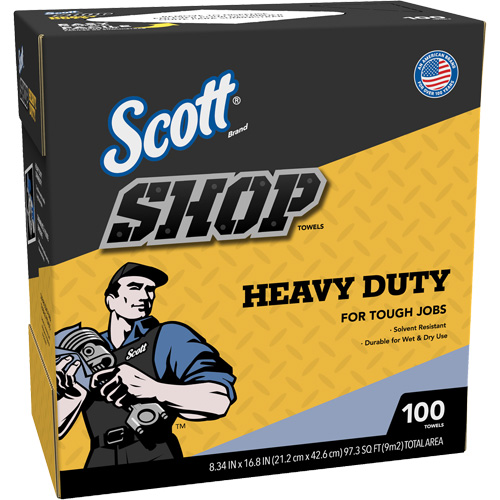 Shop Towels, Heavy-Duty, 16-4/5" L x 8-1/3" W We Share Industrial Supply