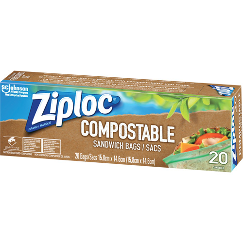 Sacs &agrave; sandwich compostables Ziploc We Share Industrial Supply