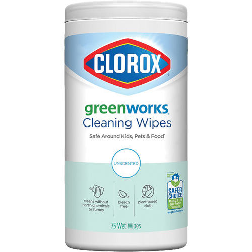 GreenWorks Cleaning Wipes, 75 Wipes We Share Industrial Supply