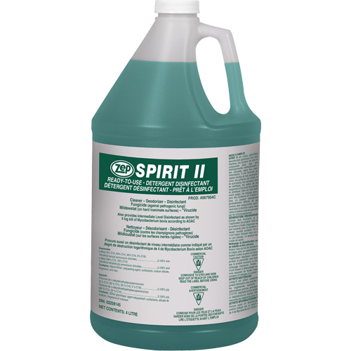 Spirit II Detergent Disinfectant, 4 L, Jug We Share Industrial Supply
