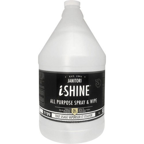 Janitori All-Purpose i-Shine Spray & Wipe, 4 L, Jug We Share Industrial Supply