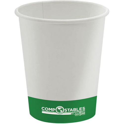 Gobelets en papier compostable chaud/froid &agrave; paroi simple, 16 oz, Multicolore We Share Industrial Supply