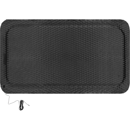 Tapis conductible Hog Heaven, 3' la x 5' lo, 5/8" &eacute;paisseur, Noir, Nitrile We Share Industrial Supply
