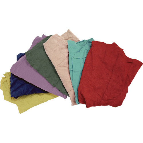 Recycled Material Wiping Rags, Fleece, Mix Colours, 25 lbs. We Share Industrial Supply