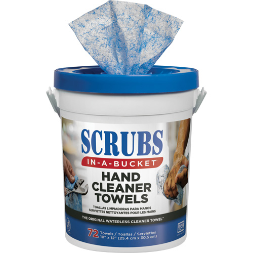 Serviettes nettoyantes pour les mains, 72 lingettes, 12" x 10" We Share Industrial Supply