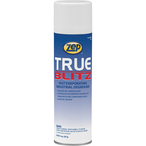 D&eacute;graissant industriel &agrave; &eacute;vaporation rapide True Blitz, 14 oz, Canette a&eacute;rosol We Share Industrial Supply
