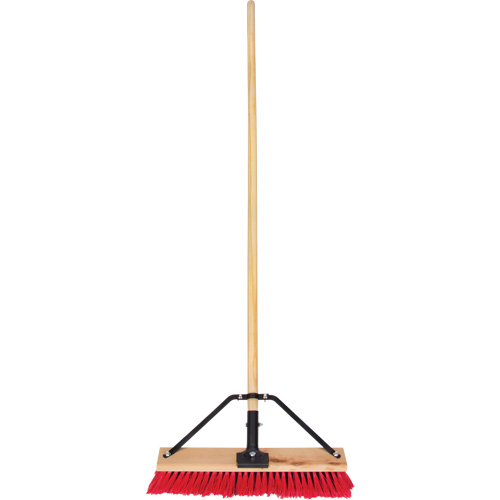 Balai-brosse &agrave; manche renforc&eacute;, 18", Moyen, Soies PVC We Share Industrial Supply