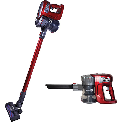 Rapid Red Cordless Stick Vacuum, Dry, 0.5 US Gal. (1.89 Litres) We Share Industrial Supply