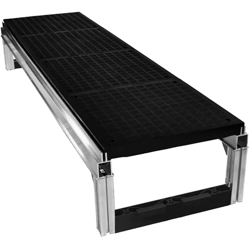 Trousse de plateforme de travail modulaire en aluminium lisse FOUNDATION, 18" la x 72" pr, Capacit&eacute; de 400 lb, Enti&egrave;rement soud&eacute; We Share Industrial Supply